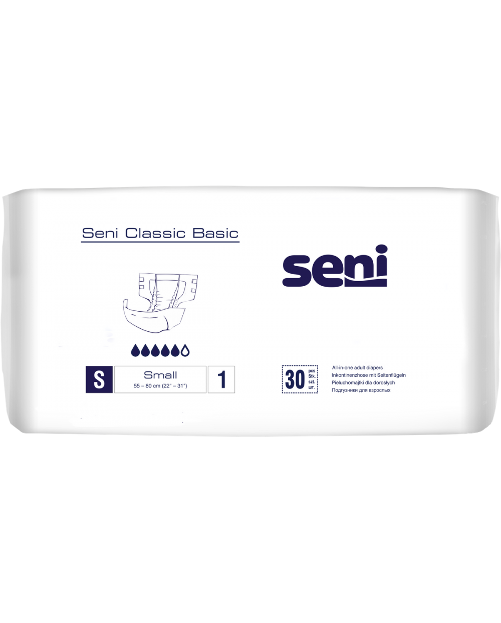 Seni CLASSIC BASIC Atmungsaktive Inkontinenzhosen mit Seitenflügeln - 2