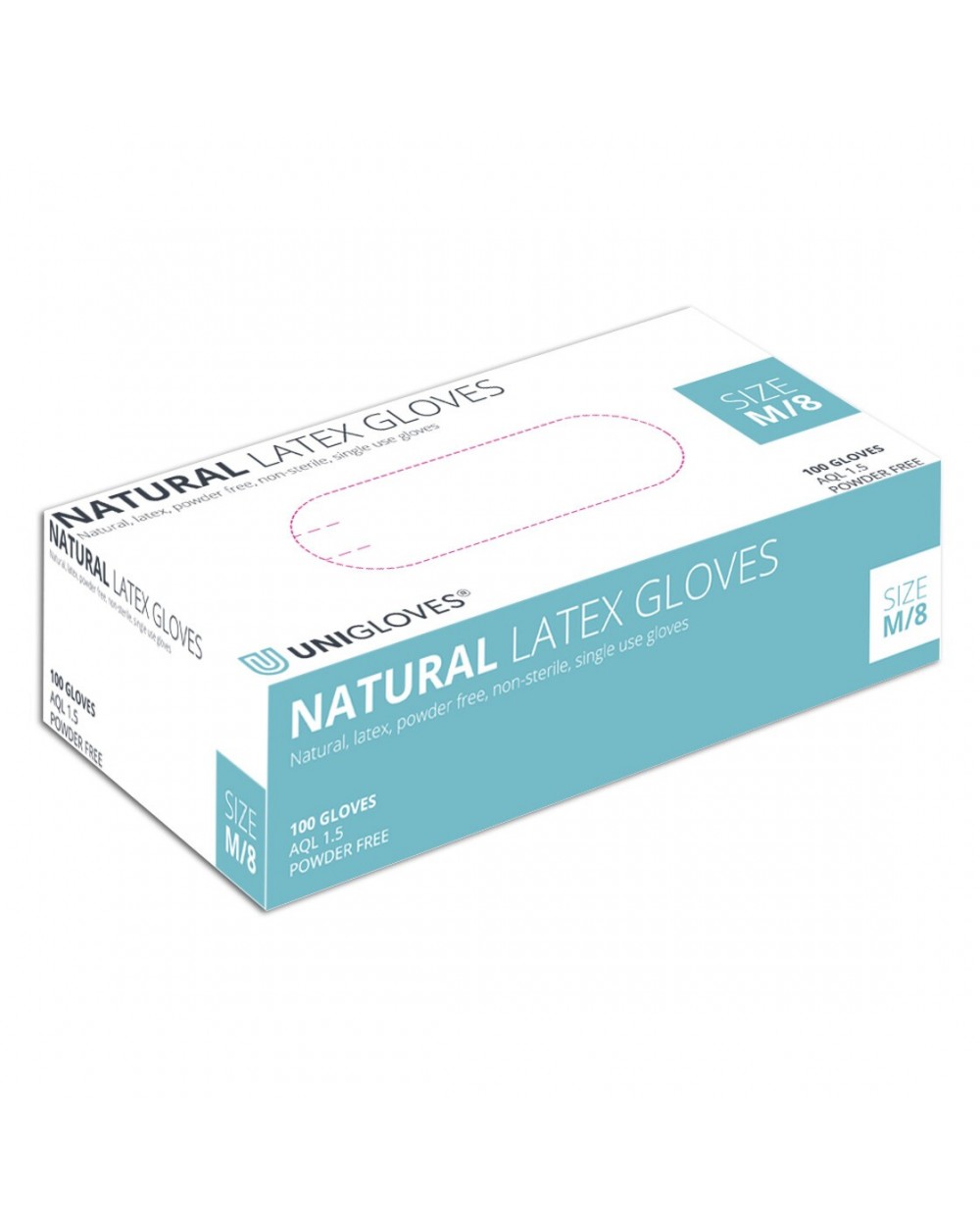 Unigloves Natural Latex Gloves Untersuchungshandschuhe - 1
